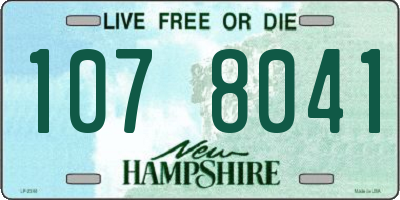NH license plate 1078041