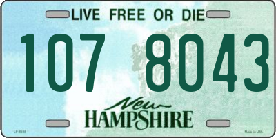 NH license plate 1078043