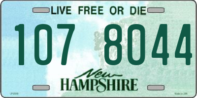 NH license plate 1078044
