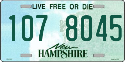 NH license plate 1078045