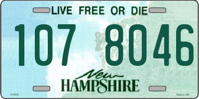 NH license plate 1078046