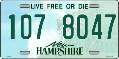 NH license plate 1078047