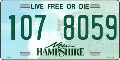 NH license plate 1078059