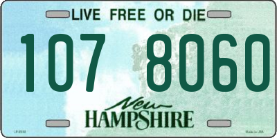 NH license plate 1078060