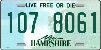 NH license plate 1078061