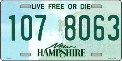 NH license plate 1078063