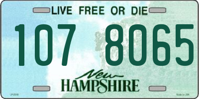 NH license plate 1078065