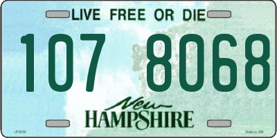 NH license plate 1078068