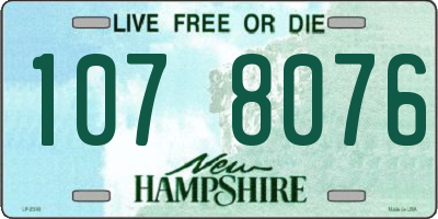 NH license plate 1078076