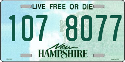 NH license plate 1078077