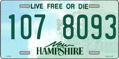 NH license plate 1078093