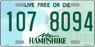 NH license plate 1078094