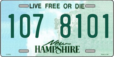 NH license plate 1078101