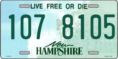 NH license plate 1078105
