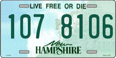 NH license plate 1078106