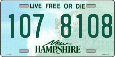 NH license plate 1078108