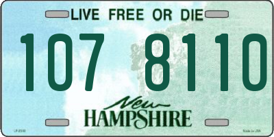 NH license plate 1078110
