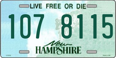 NH license plate 1078115