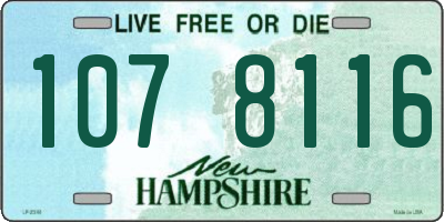 NH license plate 1078116