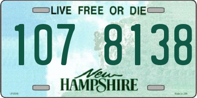 NH license plate 1078138