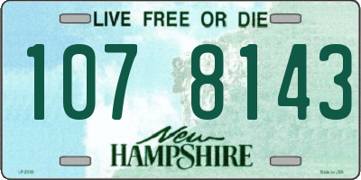 NH license plate 1078143