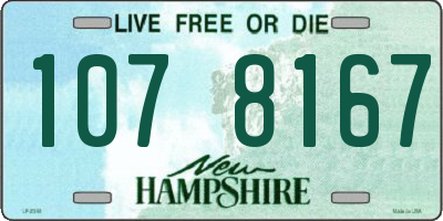 NH license plate 1078167