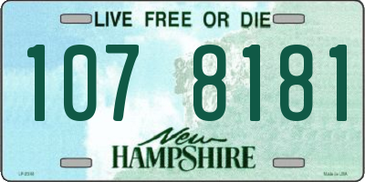 NH license plate 1078181