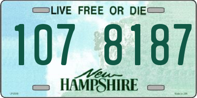 NH license plate 1078187