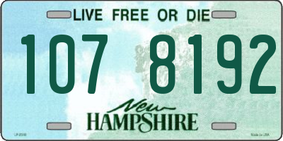 NH license plate 1078192