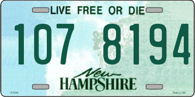 NH license plate 1078194
