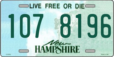NH license plate 1078196