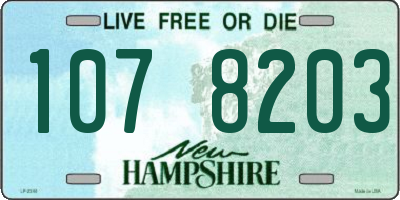 NH license plate 1078203