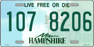 NH license plate 1078206