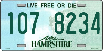 NH license plate 1078234