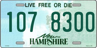 NH license plate 1078300