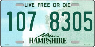 NH license plate 1078305