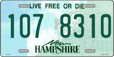 NH license plate 1078310