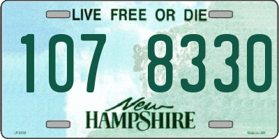 NH license plate 1078330