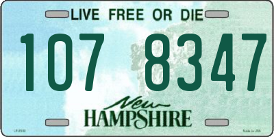 NH license plate 1078347