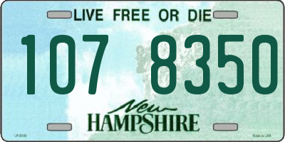 NH license plate 1078350