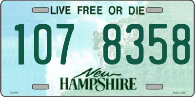 NH license plate 1078358