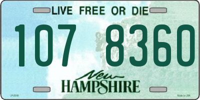 NH license plate 1078360