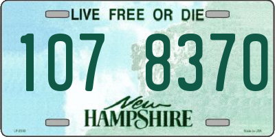 NH license plate 1078370