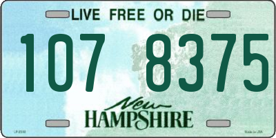 NH license plate 1078375