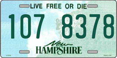 NH license plate 1078378