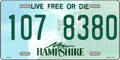 NH license plate 1078380