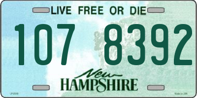 NH license plate 1078392
