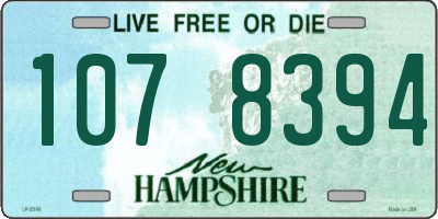 NH license plate 1078394
