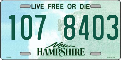 NH license plate 1078403