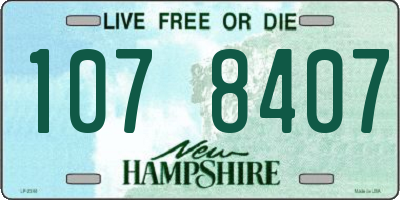 NH license plate 1078407